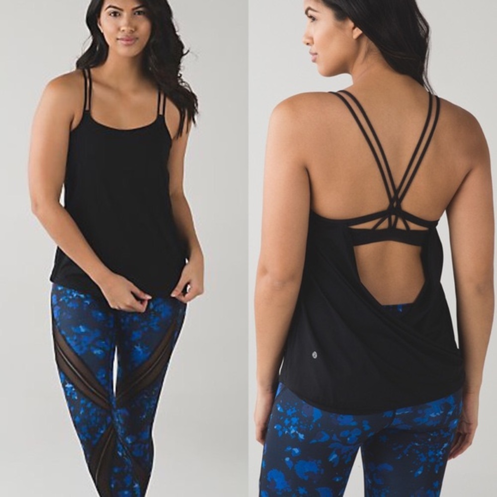 Black lululemon “make a move” tank EUC